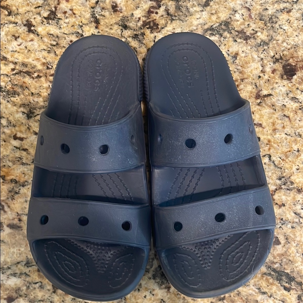 Navy Slide Sandals CROCS J3